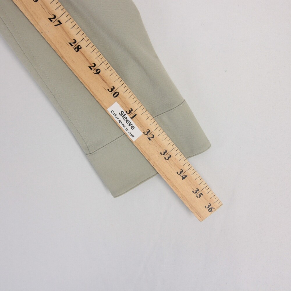 Lululemon Commission Button Up Shirt Mens M Beige Down Stretch Long Sleeve - Picture 6 of 7